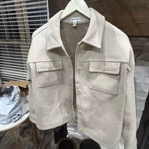 Calvin Klein Men's Beige Shirt Jacket